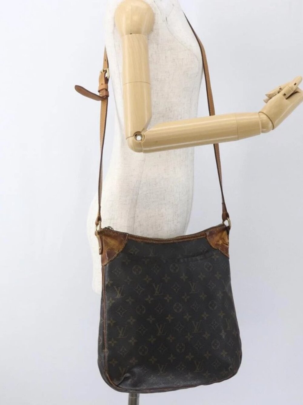 LOUIS VUITTON Monogram Odeon MM Shoulder Bag